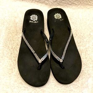 Yellow Box Rhinestone Flip Flops